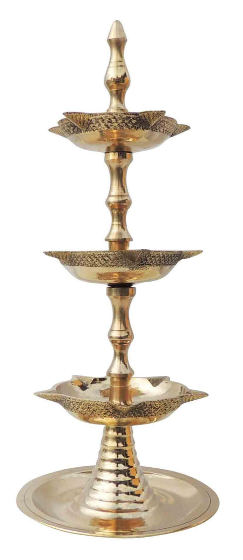 Brass 3 Step Murga Stand Deepak 0.32Kg